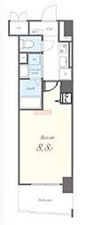 ニューボンデージ 9階1Kの間取り