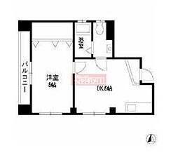 両国アーバンハウス 4階1DKの間取り