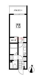 プライマル錦糸町 1Kの間取図画像