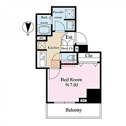 テラス森下 1Kの間取図画像