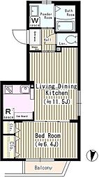 TOKYOFLAT 1LDKの間取図画像