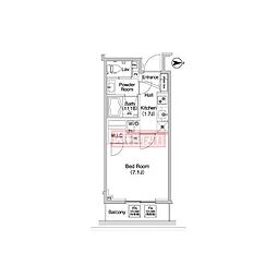 COMFORIA錦糸町 1Kの間取図画像