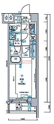 メインステージ森下駅前 1Kの間取図画像