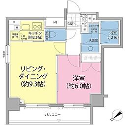 PARKHABIO東向島 1LDKの間取図画像