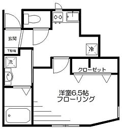 KTアークス 1Kの間取図画像