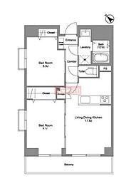 COMFORIA曳舟 2LDKの間取図画像
