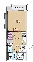UURコート錦糸町 1Kの間取図画像