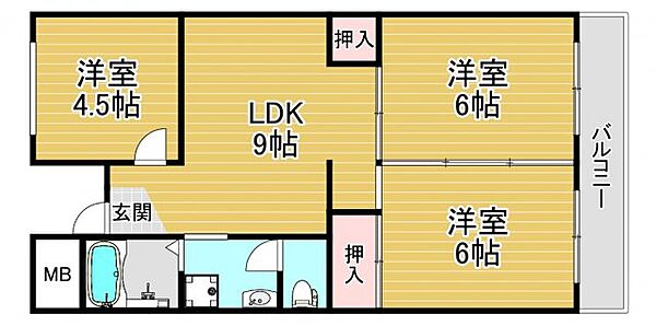 ラフェンテ塚本 ｜大阪府大阪市西淀川区歌島2丁目(賃貸マンション3LDK・2階・50.00㎡)の写真 その2