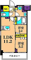J.GRANCourt品川西大井WEST 2LDKの間取図画像