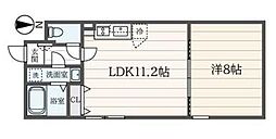 a LATO 西大井 1LDKの間取図画像