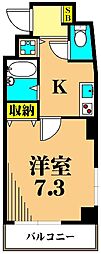 エテルノ大井町 1Kの間取図画像