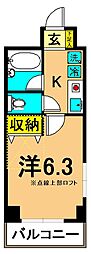 エクセルシオール 1Kの間取図画像
