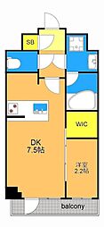 COMFORIA二葉 1DKの間取図画像