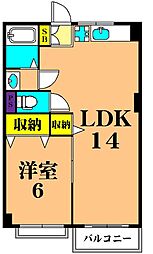 ロイヤルレジデンスー 1LDKの間取図画像