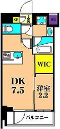 COMFORIA二葉 1DKの間取図画像