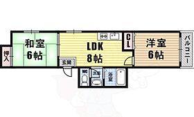 ボンジュール磯路 302 ｜ 大阪府大阪市港区磯路３丁目（賃貸マンション2LDK・3階・42.00㎡） その2