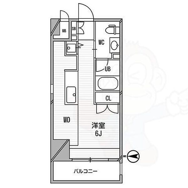 大阪府大阪市西区南堀江４丁目(賃貸マンション1R・7階・27.57㎡)の写真 その2