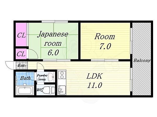 ソレイユ磯路 501｜大阪府大阪市港区磯路３丁目(賃貸マンション2LDK・5階・50.00㎡)の写真 その2