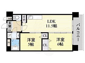 富士プラザ3  ｜ 大阪府大阪市港区市岡元町３丁目9番9号（賃貸マンション2LDK・2階・50.00㎡） その2