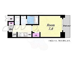 ソルテラス大阪BAY STATION SIDE 3階1Kの間取り