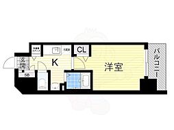 ララプレイスOSAKA WEST PRIME 15階1Kの間取り
