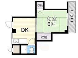 モリハイツ 1DKの間取図画像