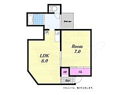大幸ビル此花 1LDKの間取図画像