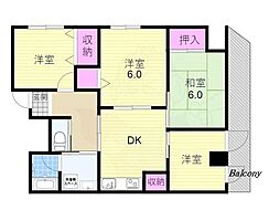 moco-06 4DKの間取図画像