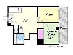 グレース壱番館 2DKの間取図画像