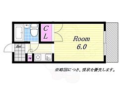 Continental大正 1Kの間取図画像
