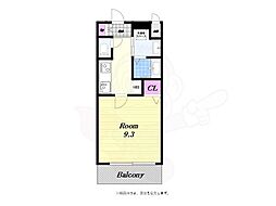 オルフェア西九条 1Kの間取図画像