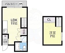 ハイム8848 1Kの間取図画像
