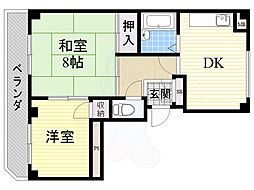 貴和ビル 2DKの間取図画像