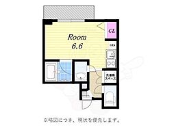 ブランTAT弁天町 1Kの間取図画像