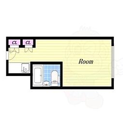 ステュディオ新大阪 ワンルームの間取図画像