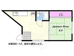 パールハイツ 1DKの間取図画像