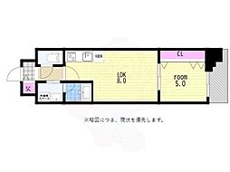スプランディッド大阪ベイサイドDUE 1LDKの間取図画像