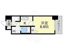 ベイサイドパークOSAKAサウスレジデンシス 1Kの間取図画像