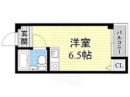 ロータリー40 ワンルームの間取図画像