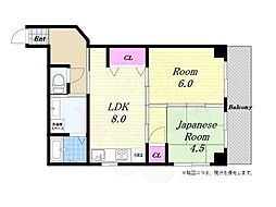 ベル・ドミュール 2LDKの間取図画像