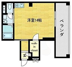 フォーラム此花四貫島 ワンルームの間取図画像
