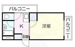 DO大阪港 1Kの間取図画像