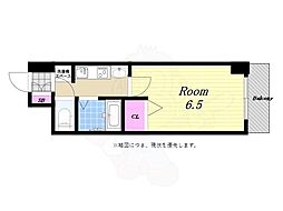 エステムコート大阪ベイエリア 1Kの間取図画像
