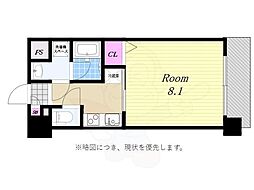 エグゼ大阪ドーム 1Kの間取図画像