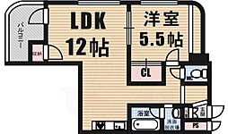 松栄市岡ハイツ 1LDKの間取図画像