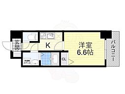 ベイサイドパークOSAKAサウスレジデンシス 1Kの間取図画像
