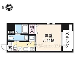 ＨＦ河原町二条レジデンス 7階1Kの間取り