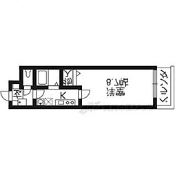 ビレイユ真英七条本町 1階1Kの間取り