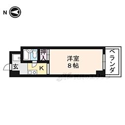 サンハイツ西 1Kの間取図画像