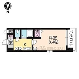 セトル御所東 1Kの間取図画像